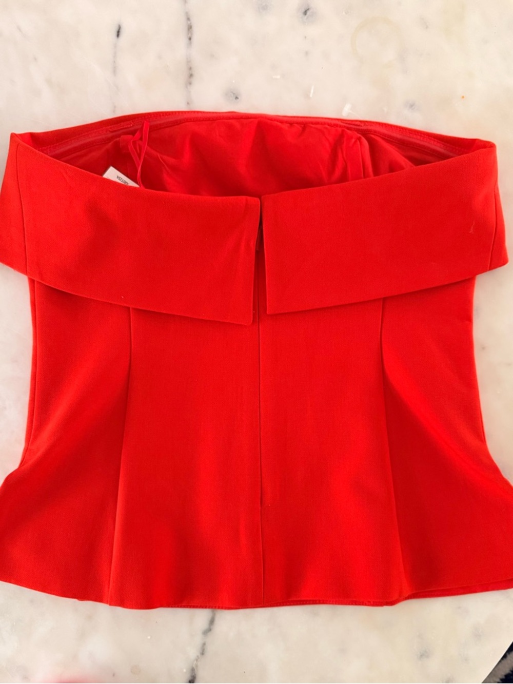Aritzia Babaton Element Tube Top Poppy Red Rouge Orange NWT Size 8 - Picture 3 of 7